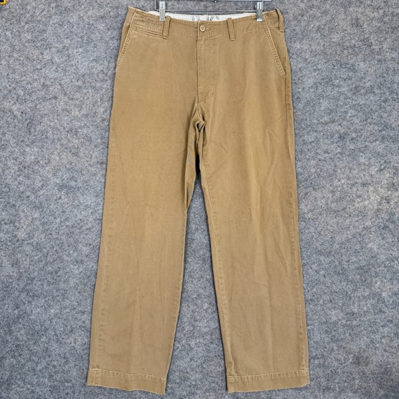 Ralph Lauren Polo Jeans Co Chino Pants Mens 33x32 Military Surplus Brown Beige - Picture 1 of 14